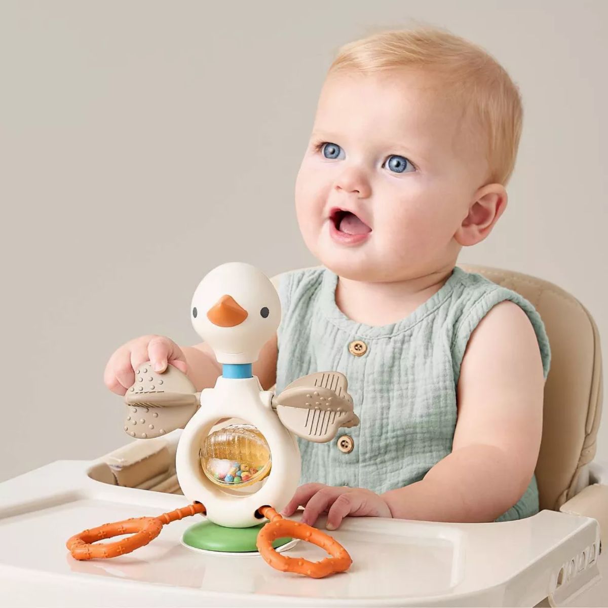 Itzy Twist & Bop - High Chair Sensory Toy Goose on Luna Baby Store Miami