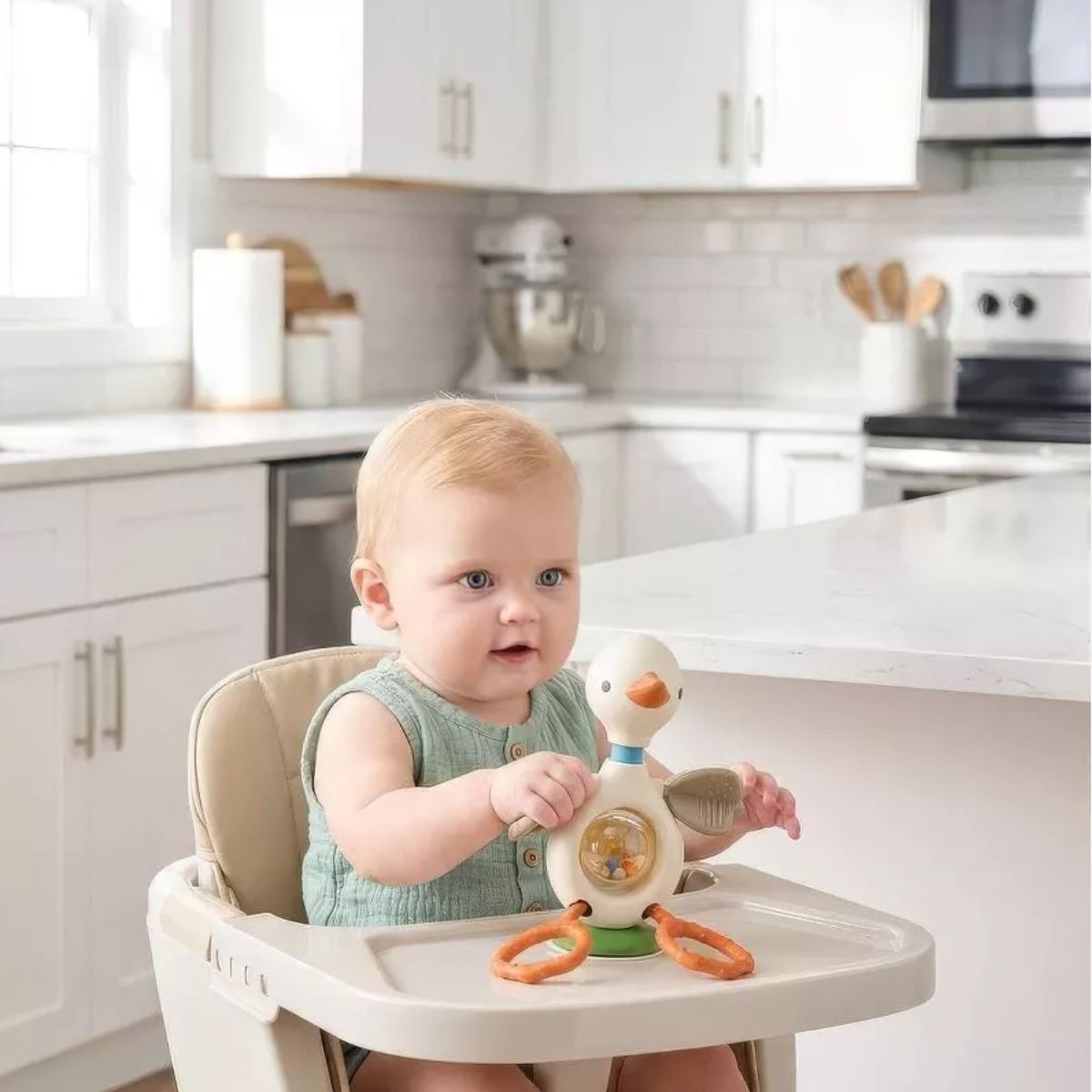 Itzy Twist & Bop - High Chair Sensory Toy Goose on Luna Baby Store Miami