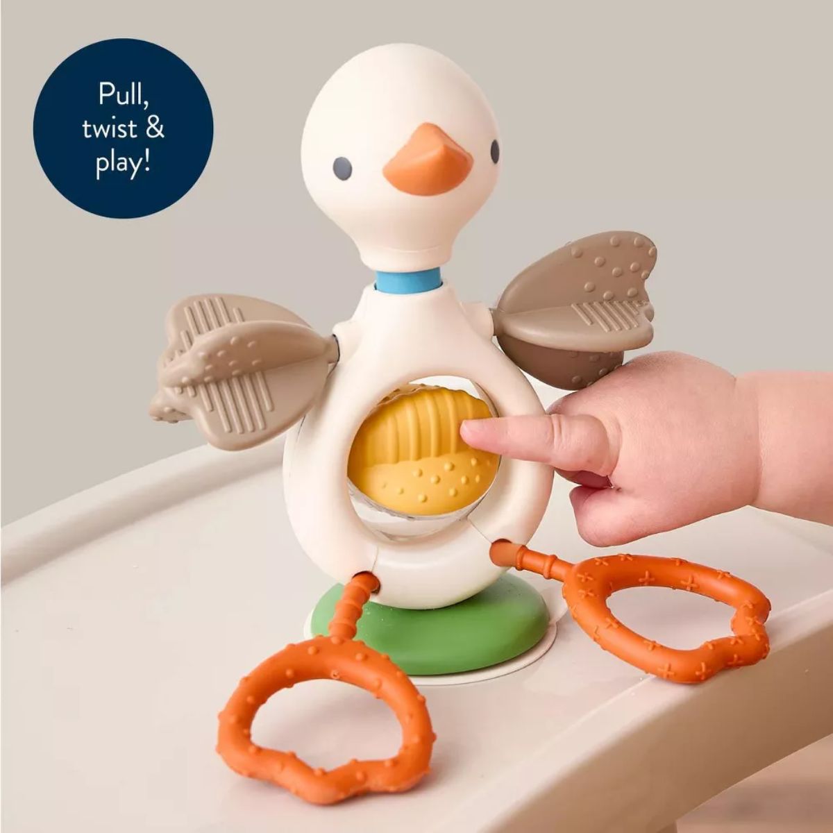 Itzy Twist & Bop - High Chair Sensory Toy Goose on Luna Baby Store Miami