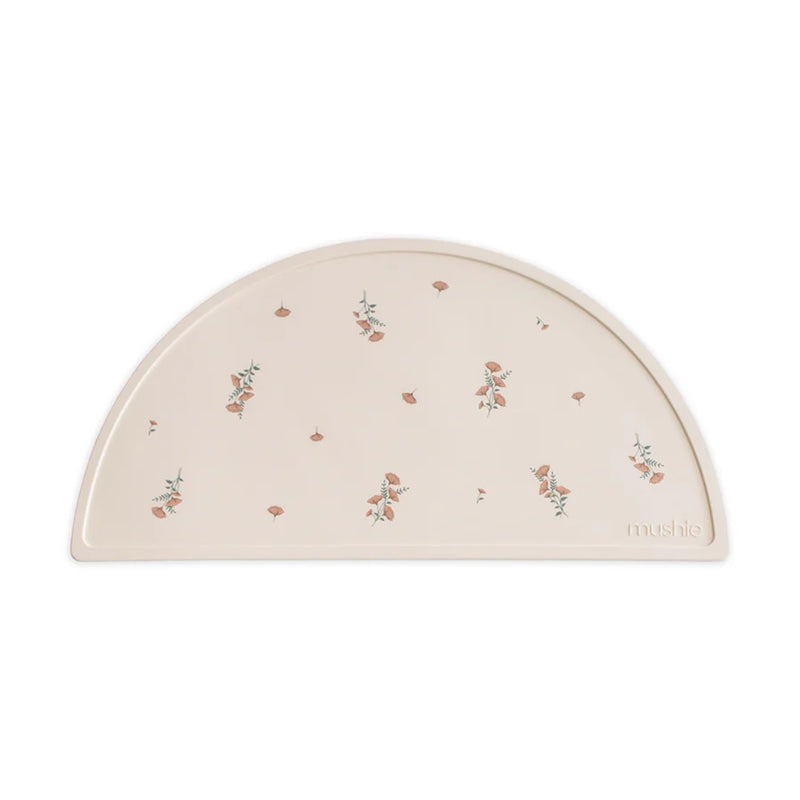 Mushie Silicone Placemat Pink Flowers