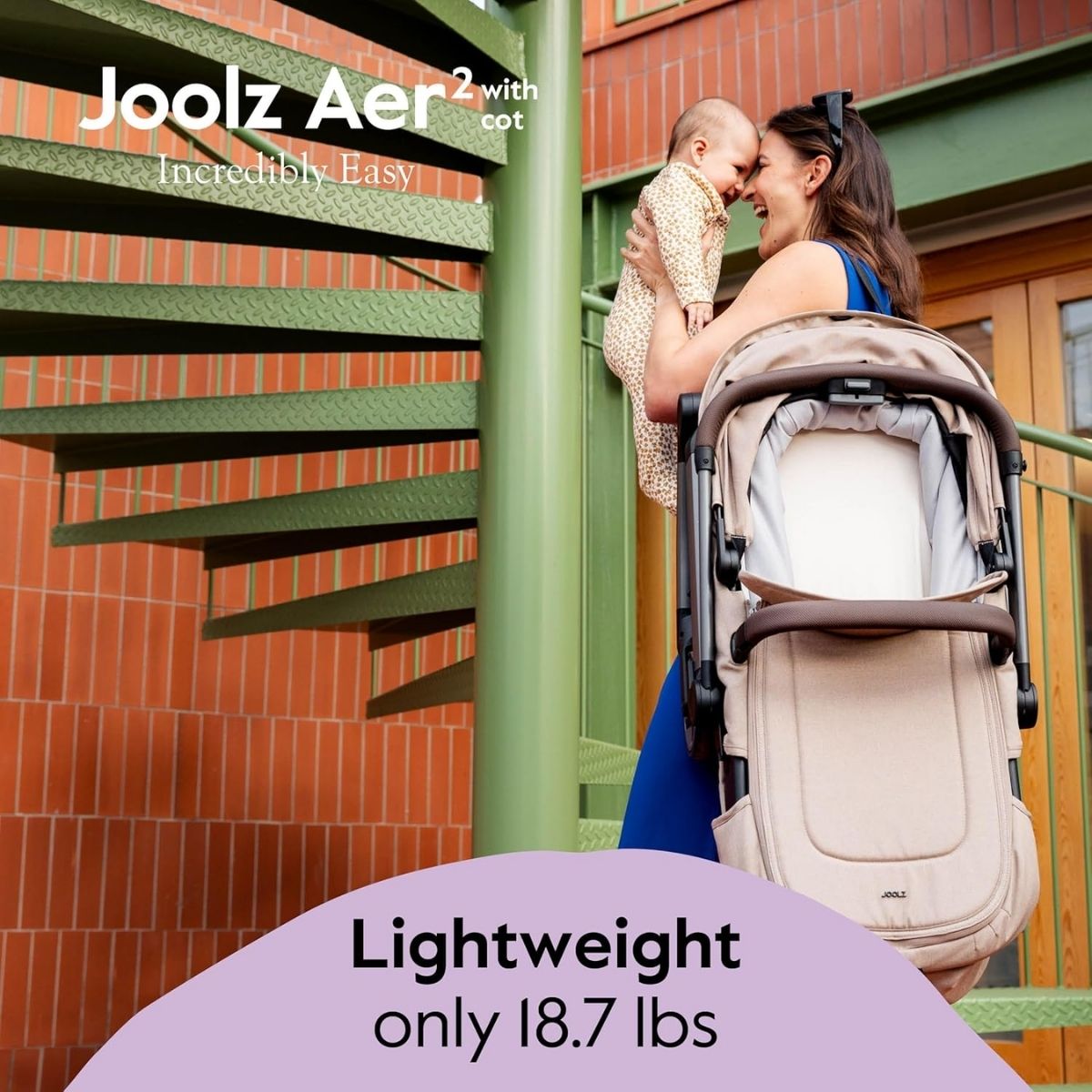 Joolz Aer² Cot - Sage Green