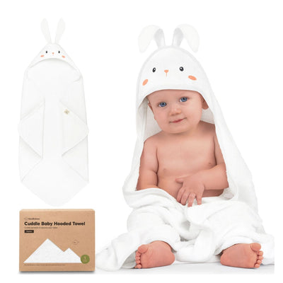 KeaBabies Cuddle Baby Hooded Towel Regular - Bunny