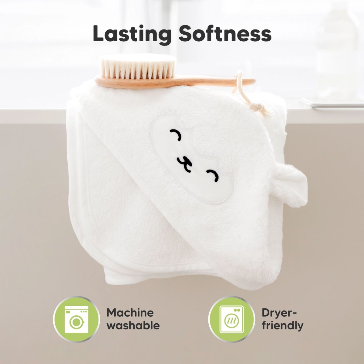 KeaBabies Cuddle Baby Hooded Towel Regular - Bunny