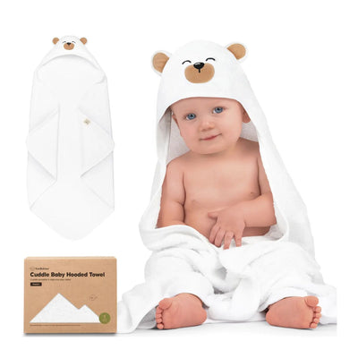 KeaBabies Cuddle Baby Hooded Towel Regular - Grizzly