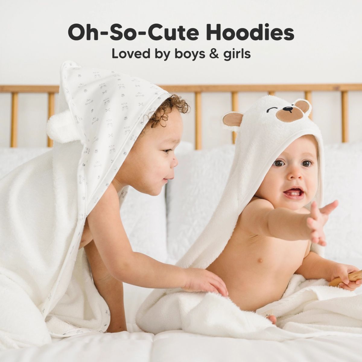 KeaBabies Cuddle Baby Hooded Towel Regular - Grizzly