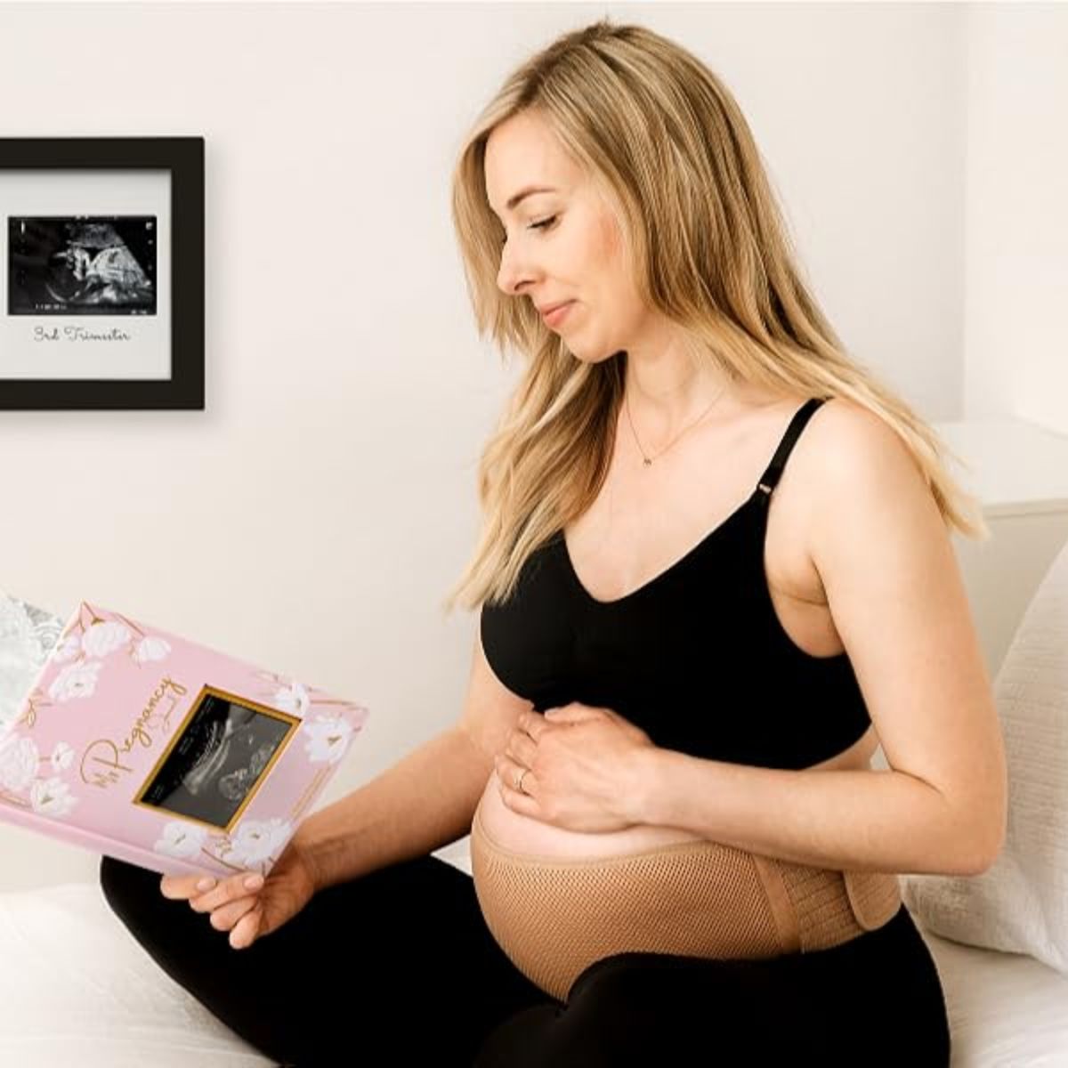 KeaBabies Ease Maternity Belly Band Support Belt M/L - Classic Ivory