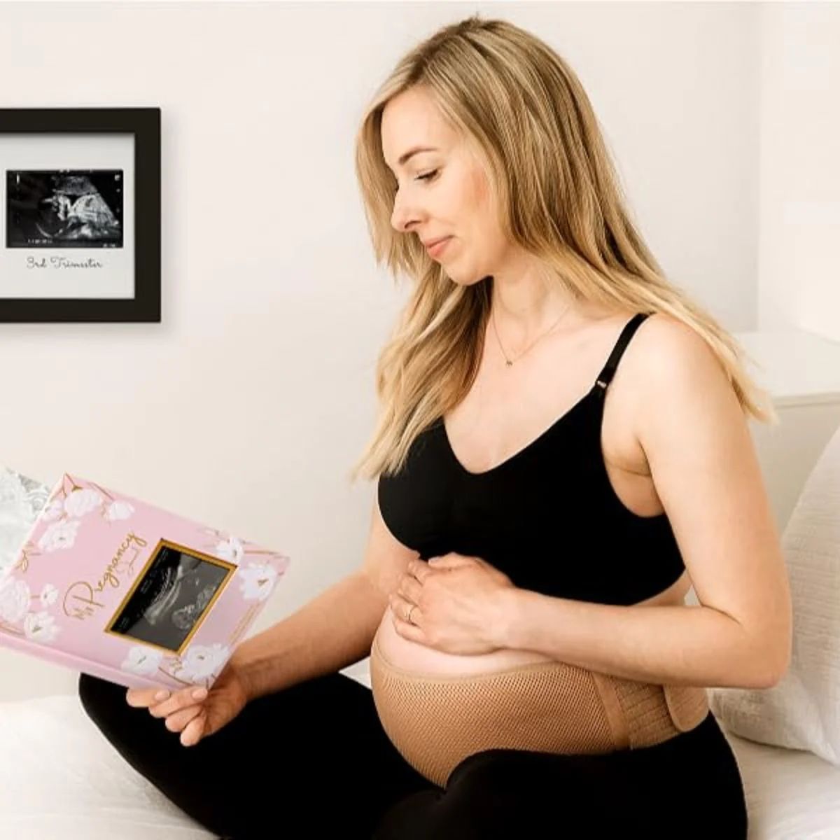 KeaBabies Ease Maternity Belly Band Support Belt M/L - Midnight Black