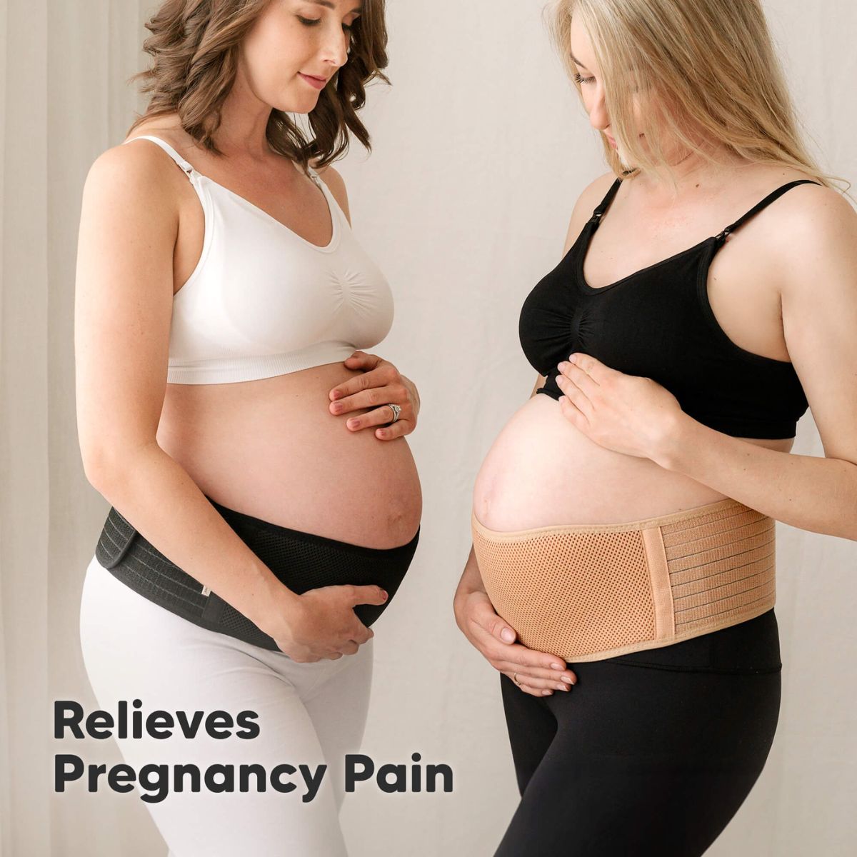 KeaBabies Ease Maternity Belly Band Support Belt M/L - Midnight Black