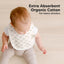 KeaBabies Organic Drool Bibs 8-Pack for Teething Babies 0-24M - Vessels on Luna Baby Store Miami