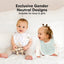 KeaBabies Organic Drool Bibs 8-Pack for Teething Babies 0-24M - Vessels on Luna Baby Store Miami