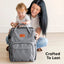 KeaBabies Original Diaper Bag Backpack - Classic Grey on Luna Baby Store Miami