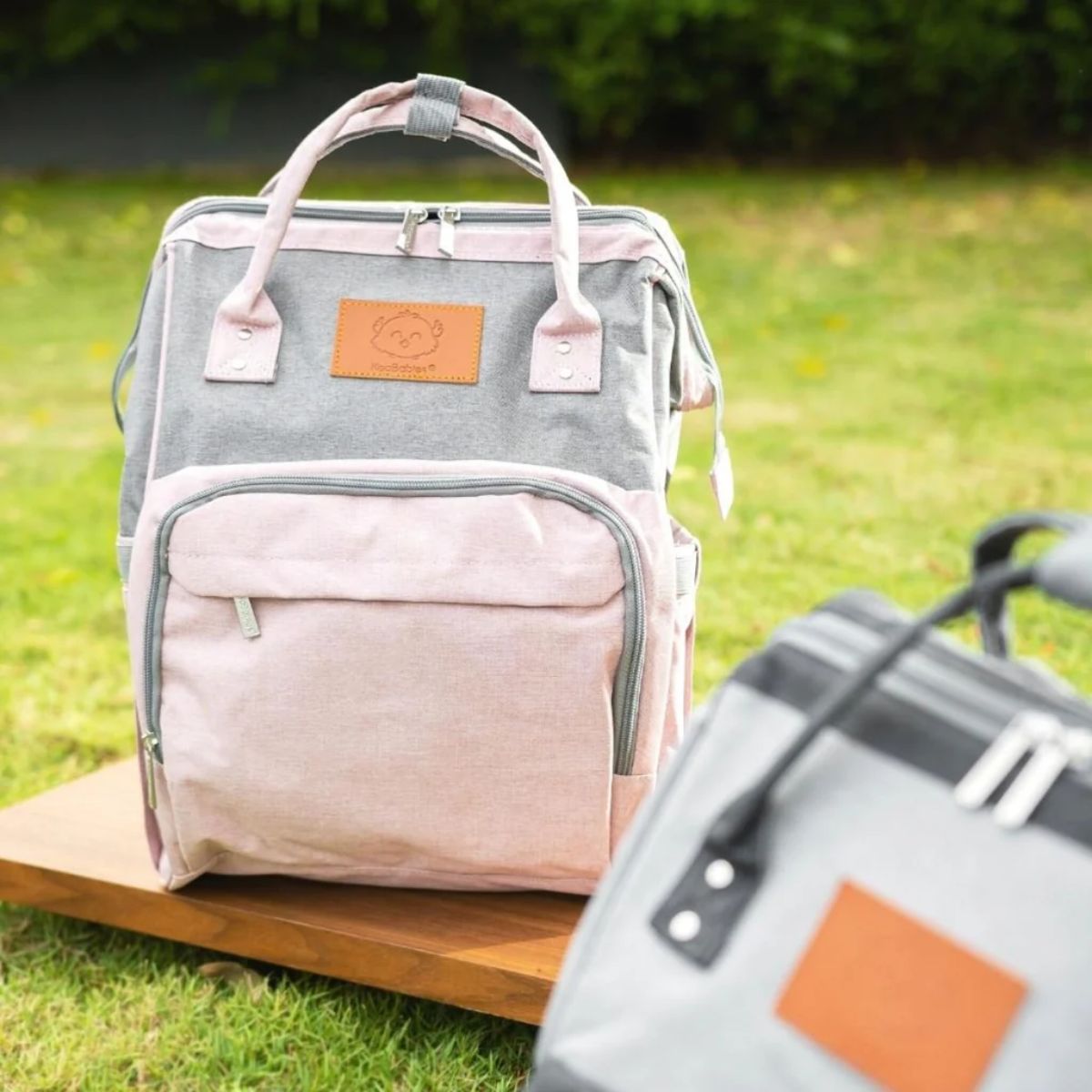 KeaBabies Original Diaper Bag Backpack - Classic Grey on Luna Baby Store Miami