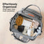 KeaBabies Original Diaper Bag Backpack - Classic Grey on Luna Baby Store Miami
