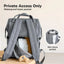 KeaBabies Original Diaper Bag Backpack - Classic Grey on Luna Baby Store Miami