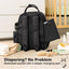 KeaBabies Play Diaper Backpack with Changing Pad - Trendy Black on Luna Baby Store Miami