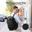 KeaBabies Play Diaper Backpack with Changing Pad - Trendy Black on Luna Baby Store Miami