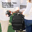 KeaBabies Play Diaper Backpack with Changing Pad - Trendy Black on Luna Baby Store Miami