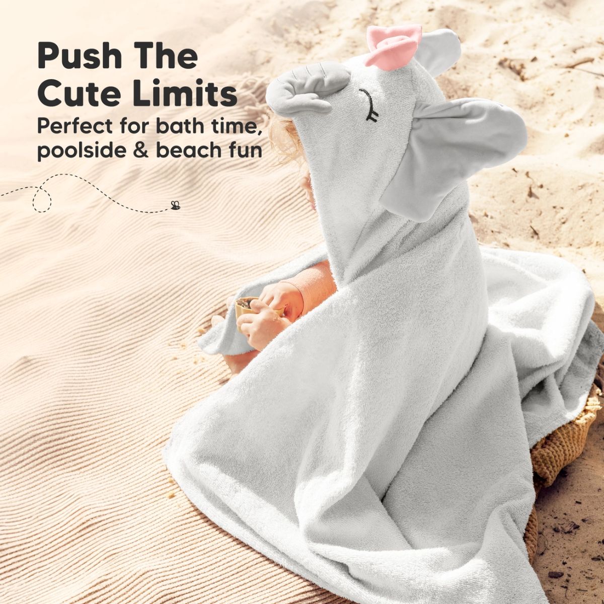KeaBabies PlayPals Baby Hooded Towel - Ella