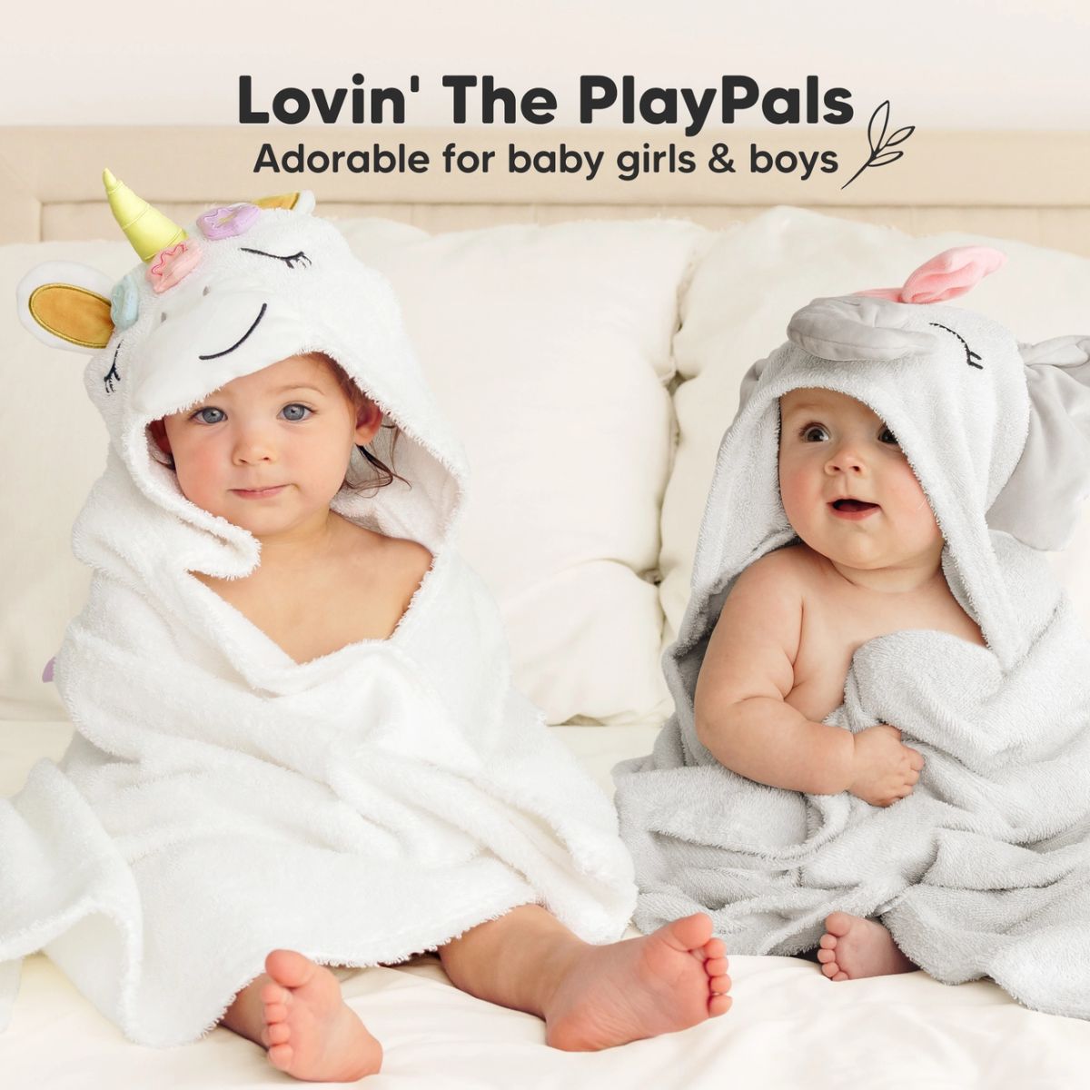 KeaBabies PlayPals Baby Hooded Towel - Ella