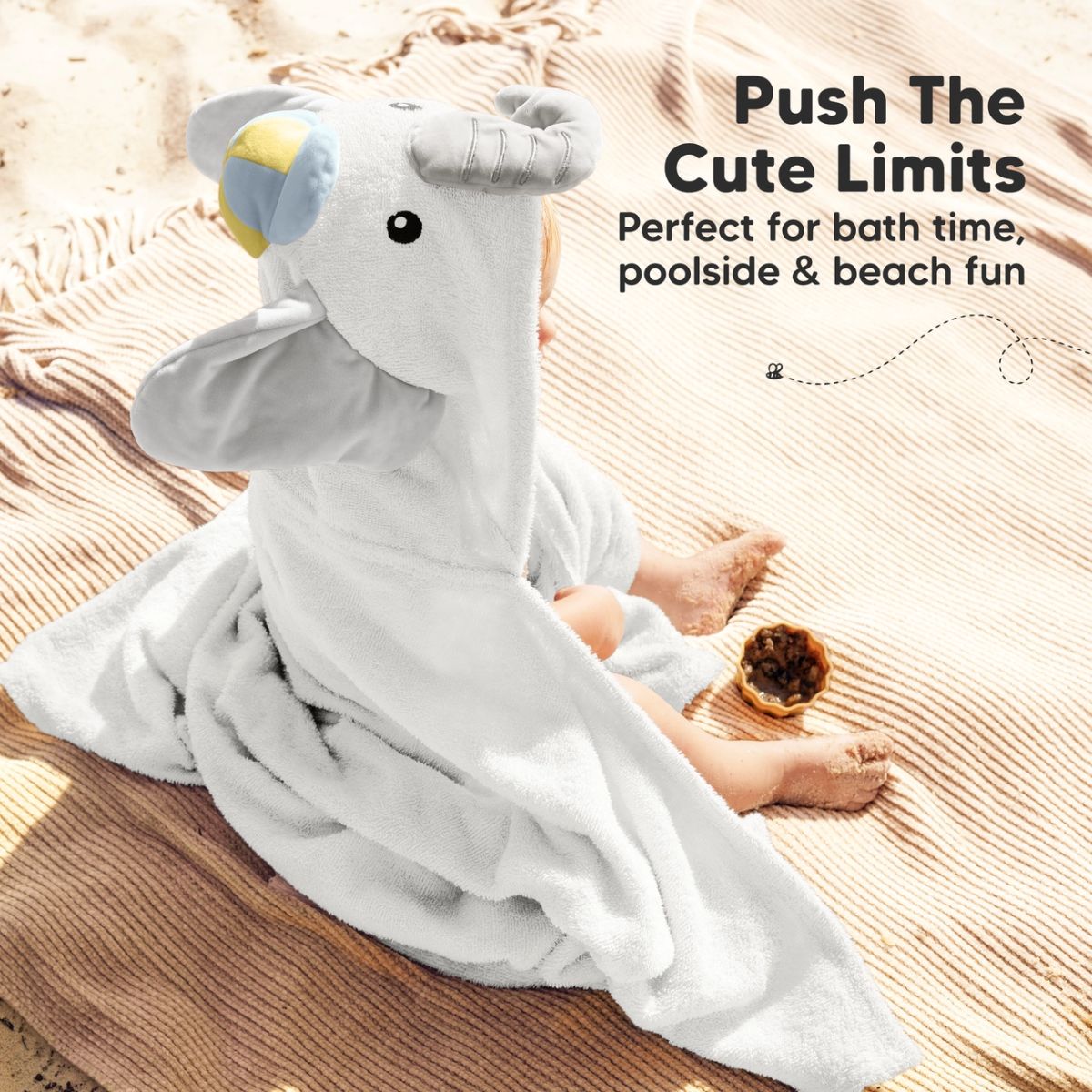 KeaBabies PlayPals Baby Hooded Towel - Ethan on Luna Baby Store Miami