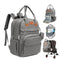 KeaBabies Rove Diaper Backpack - Classic Grey on Luna Baby Store Miami