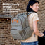 KeaBabies Rove Diaper Backpack - Classic Grey on Luna Baby Store Miami