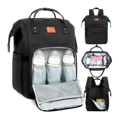 KeaBabies Rove Diaper Backpack -  Trendy Black