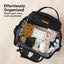 KeaBabies Rove Diaper Backpack -  Trendy Black on Luna Baby Store Miami
