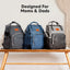 KeaBabies Rove Diaper Backpack -  Trendy Black on Luna Baby Store Miami