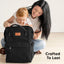 KeaBabies Rove Diaper Backpack -  Trendy Black on Luna Baby Store Miami
