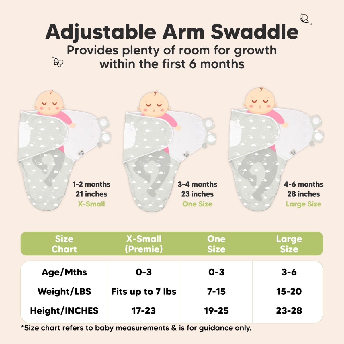 KeaBabies Soothe Swaddle Sack 3 Pack Organic Cotton - Aspire on Luna Baby Store Miami