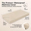 KeaBabies Waterproof Crib Mattress Protector Cover Fitted 2-Pack - Oat/Mavy