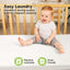 KeaBabies Waterproof Crib Mattress Protector Cover Fitted 2-Pack - Soft White on Luna Baby Store Miami