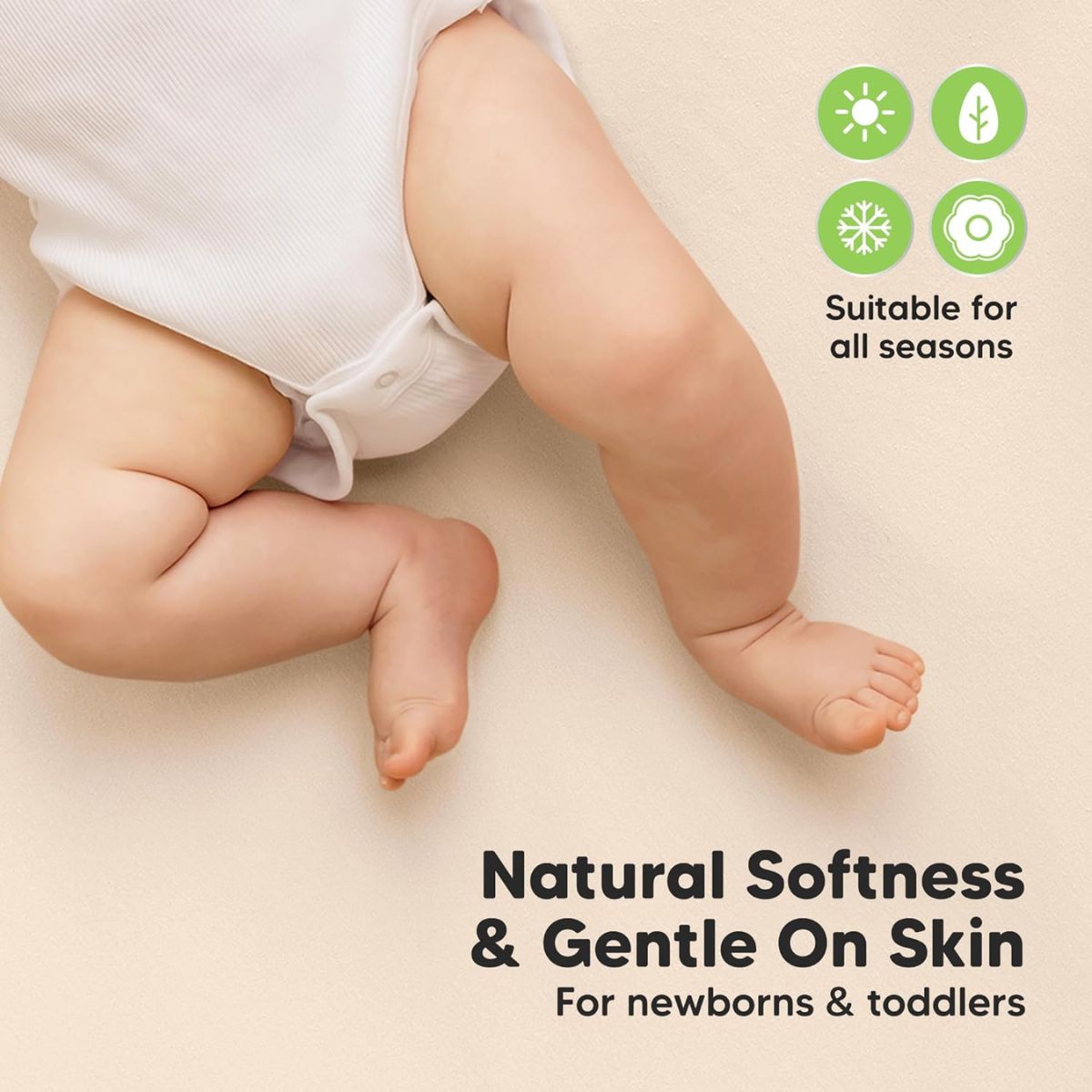 Keababies 2pk Waterproof Crib Sheets Baby Mattress Protector+ - Cameo