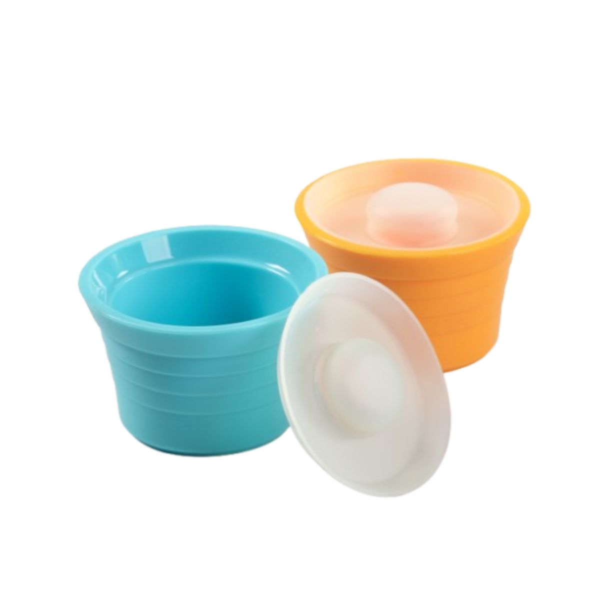 Pote de Armazenamento Kinderville Azul Laranja - Freezer to Microwave Ready