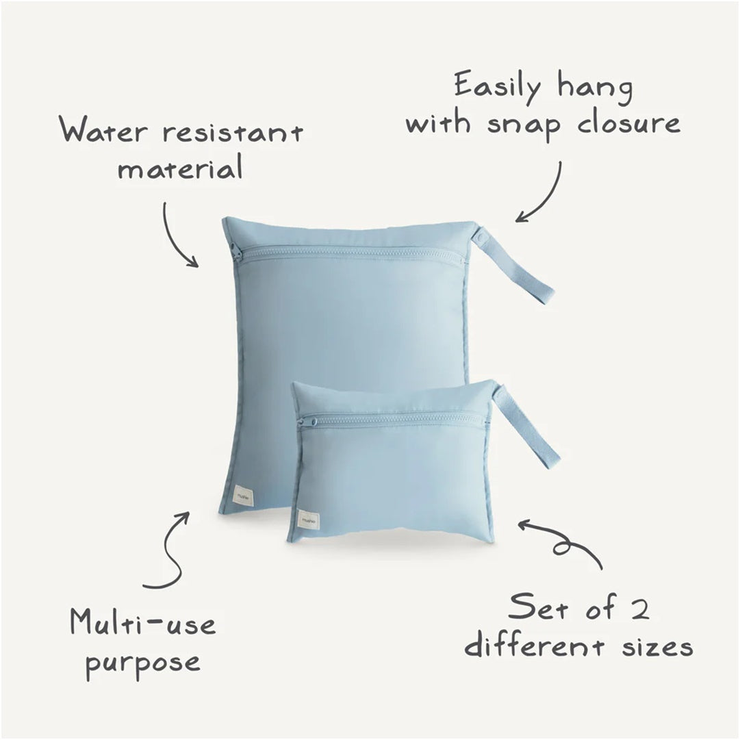 Mushie Water Resistant Wet Bag Fog