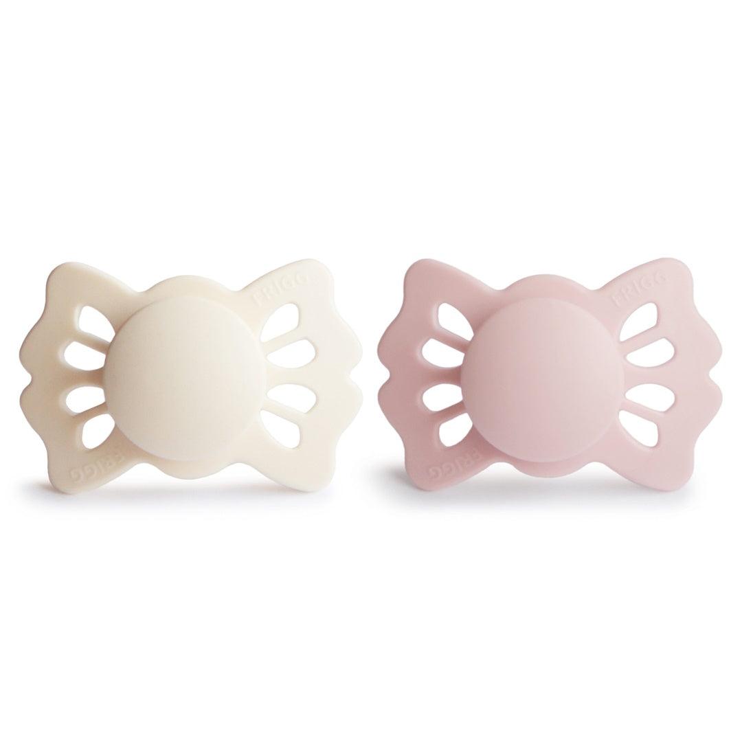 Kit de Chupetas Simétricas Lucky Mushie 0-6M Cream e Blush - Mushie Babytunes