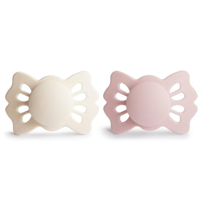 Kit de Chupetas Simétricas Lucky Mushie 0-6M Cream e Blush - Mushie Babytunes