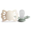 Kit de Chupetas Simétricas Lucky Mushie 0-6M Cream e Sage - Mushie Babytunes