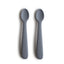 Mushie Silicone Feeding Spoons (Tradewinds) 2-Pack on Luna Baby Store Miami