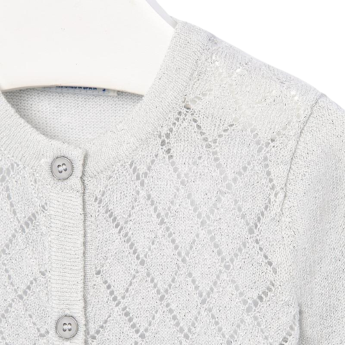 Mayoral Knitting Cardigan Metallic Silver - Luna Baby Store Miami