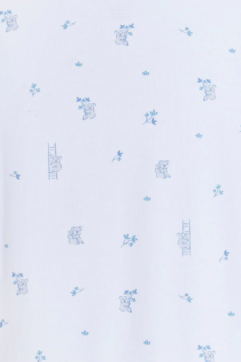 Babycottons Koala Pajama Snap Footie - Blue