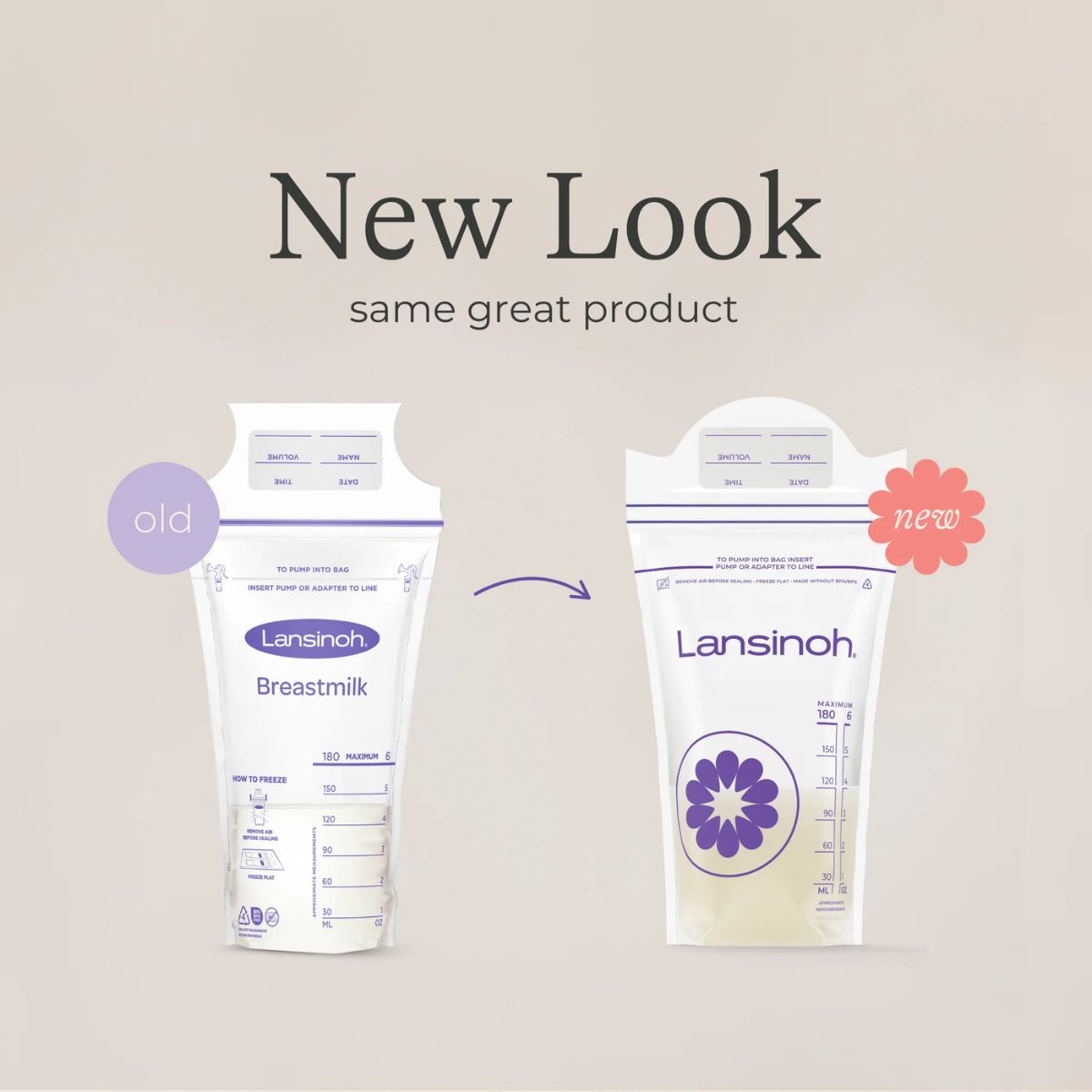 Lansinoh Breastmilk Storage Bags, 100 count on Luna Baby Store Miami
