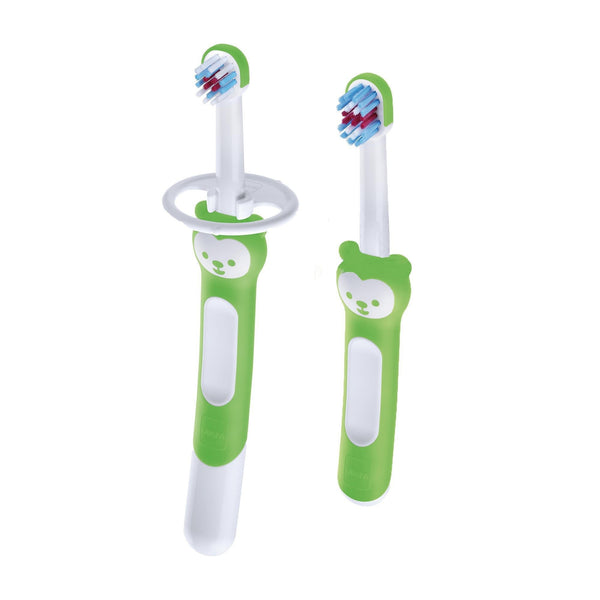 MAM Learn To Brush Set Green - Luna Baby Store Miami