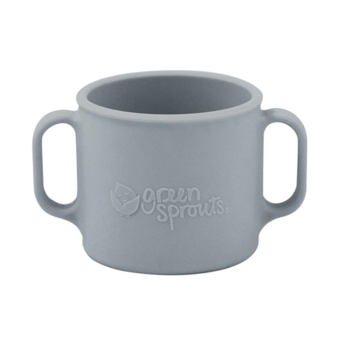 Green Sprouts Learning Cup Made From Silicone Grey - Luna Baby Store Miami