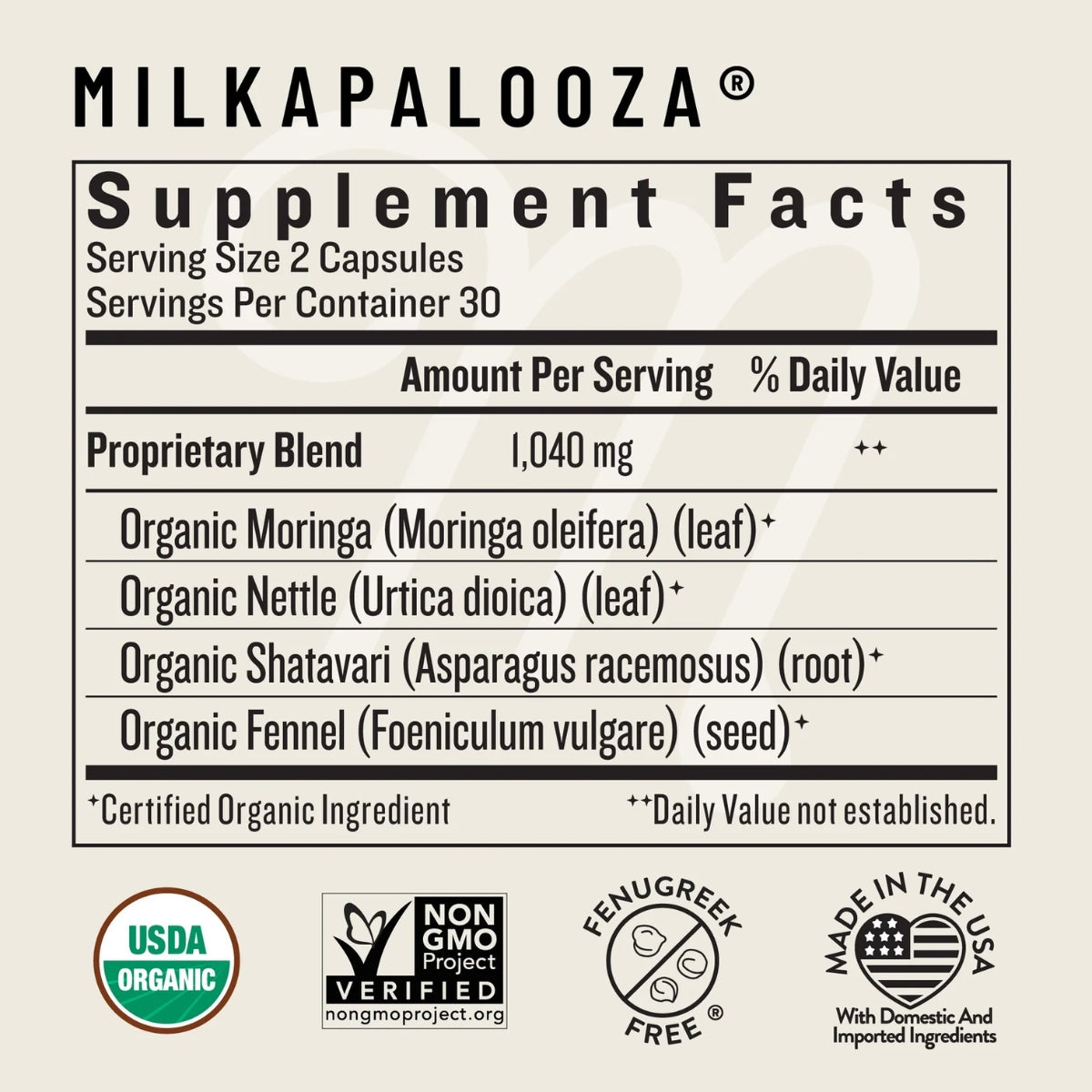 Legendairy Milk Milkapalooza Lactation Vegan Supplement 60 Caps