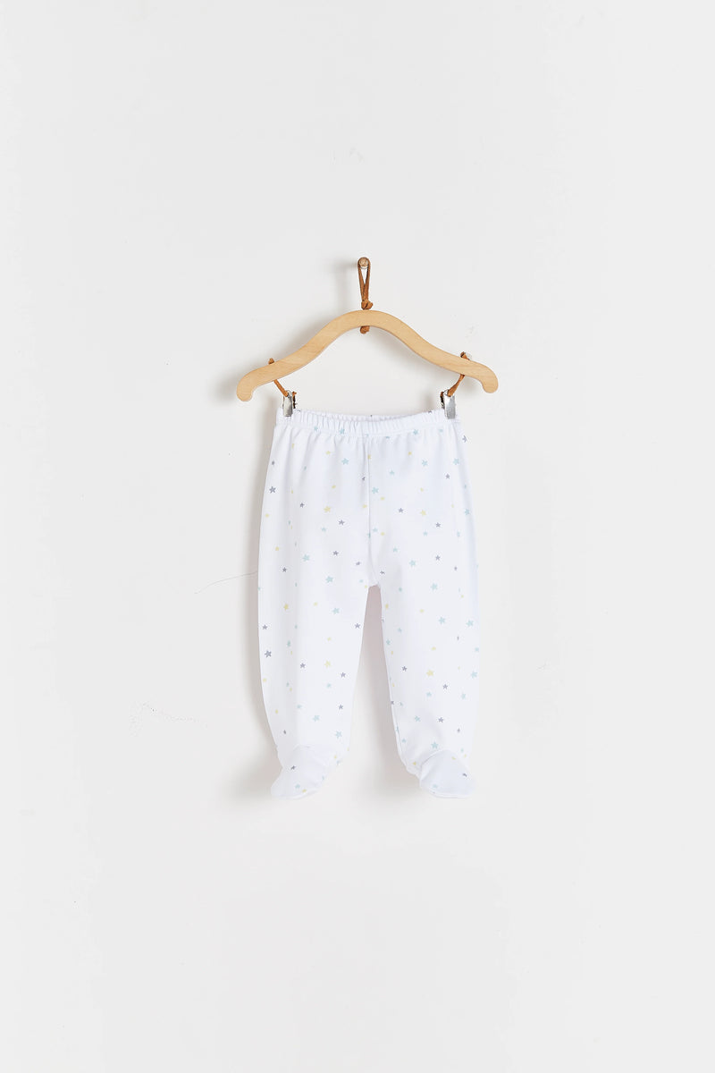 Little Stars Body & Pants Set - White/Grey