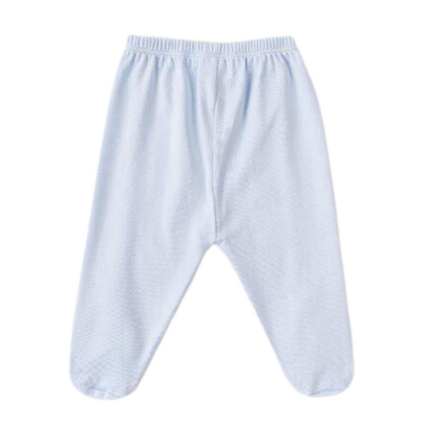 Babycottons Logo Footed Pants Light Blue