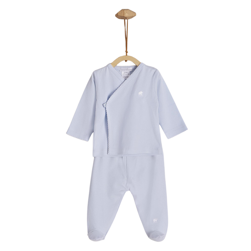 Babycottons Logo Kimono Set Blue