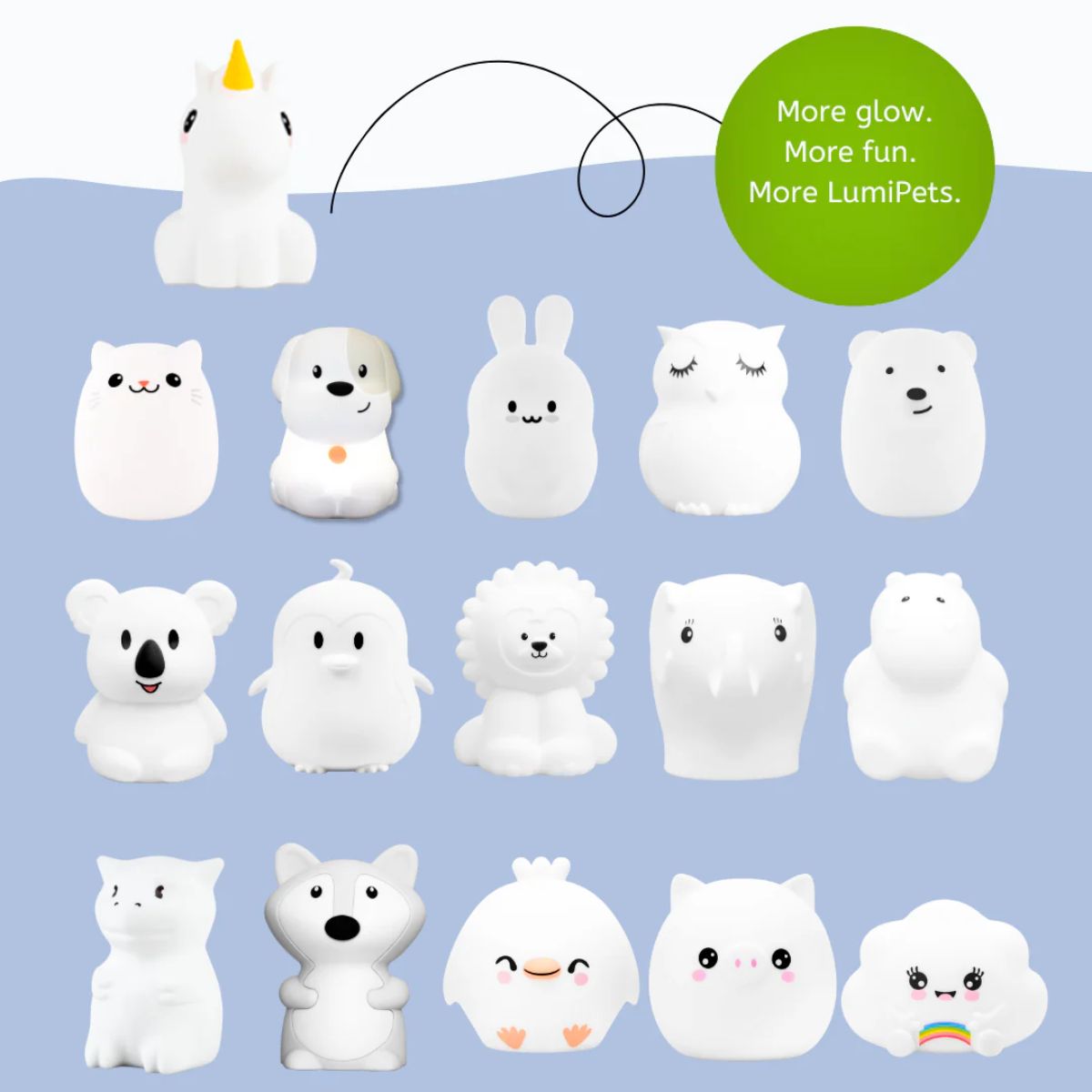 LumieWorld LumiPets LED Night Light with Remote Control - Unicorn on Luna Baby Store Miami